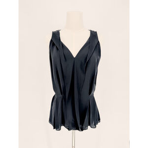 Women's DIANE von FURSTENBERG Black Silk Blend Sleeveless Tank Blouse Size 6